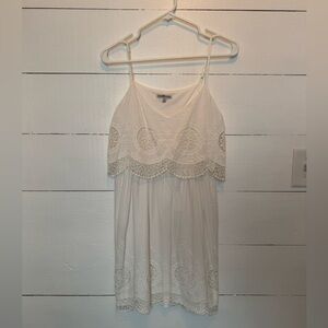 White Lace Spaghetti Strap Sundress
